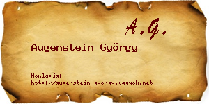Augenstein György névjegykártya