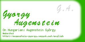 gyorgy augenstein business card